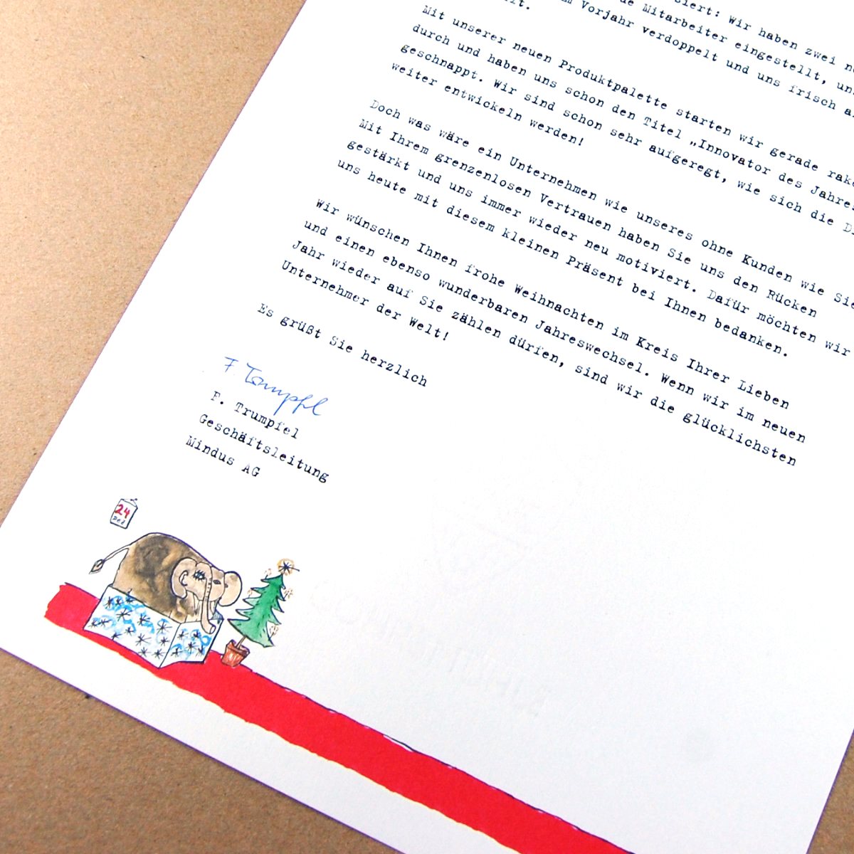 Funny Christmas stationery for your personal Christmas message