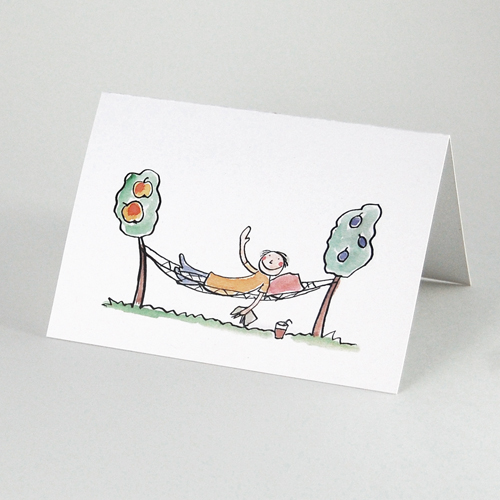 Hammock, great design printed - Eco Friendly greeting cards