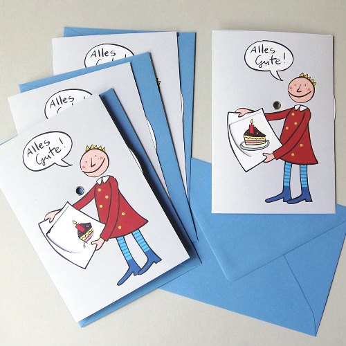Eco-Friendly Greeting Cards with blue envelopes