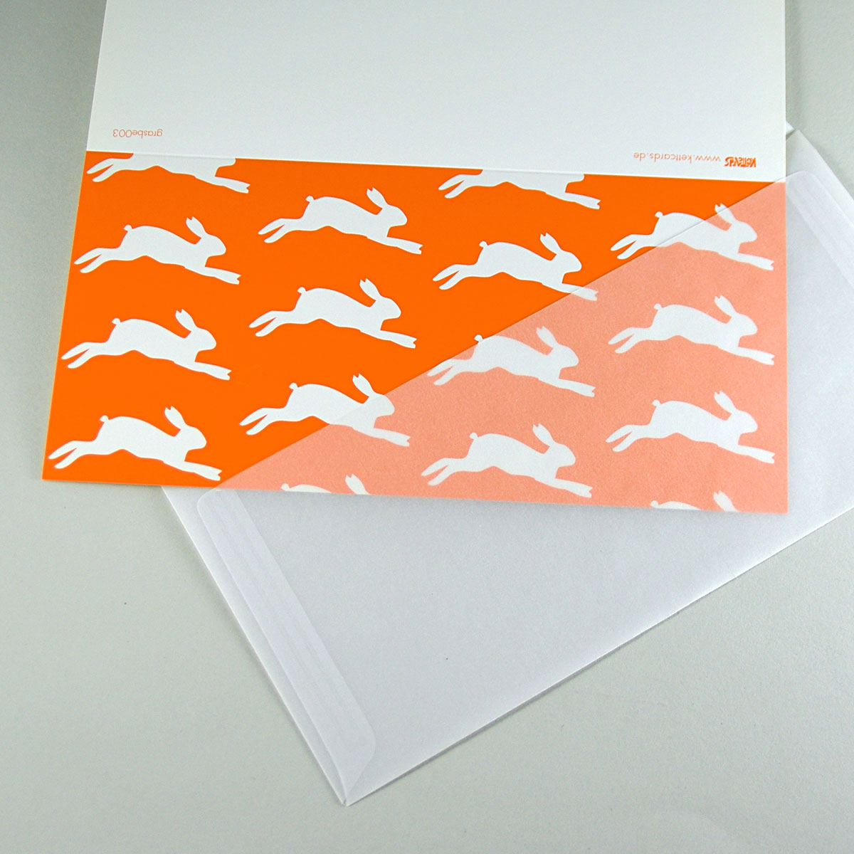 orange Easter Cards with orange envelopes