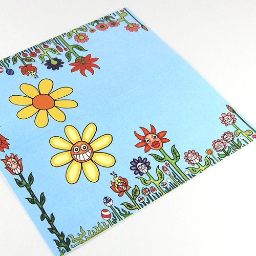 The Flowers are laughing!, greeting cards printed