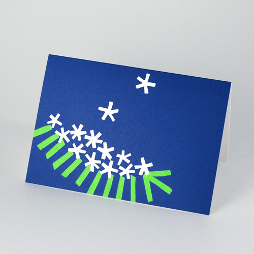 modern christmas cards: Fir Branch
