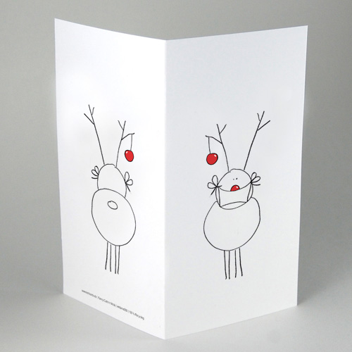 Christmas Cards: Rudolph with a mask