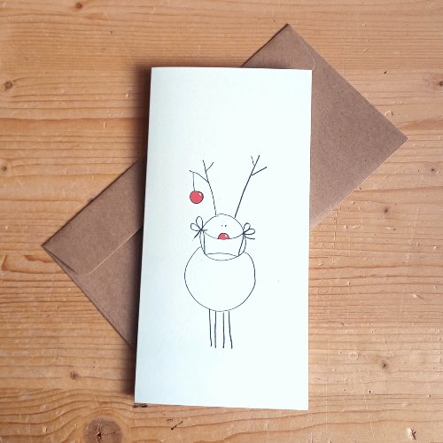 Christmas Cards with matching envelopes: Rudolph