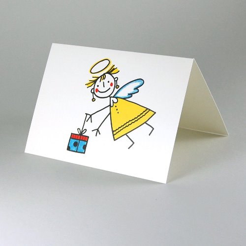funny christmas cards: Angel with a Gift