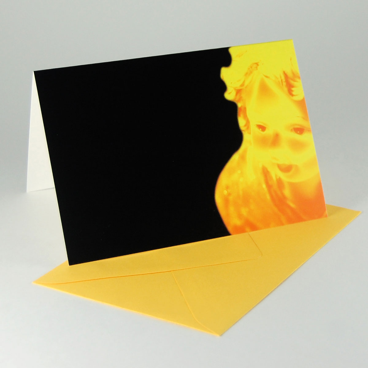 Corporate Christmas Cards with yellow envelopes
