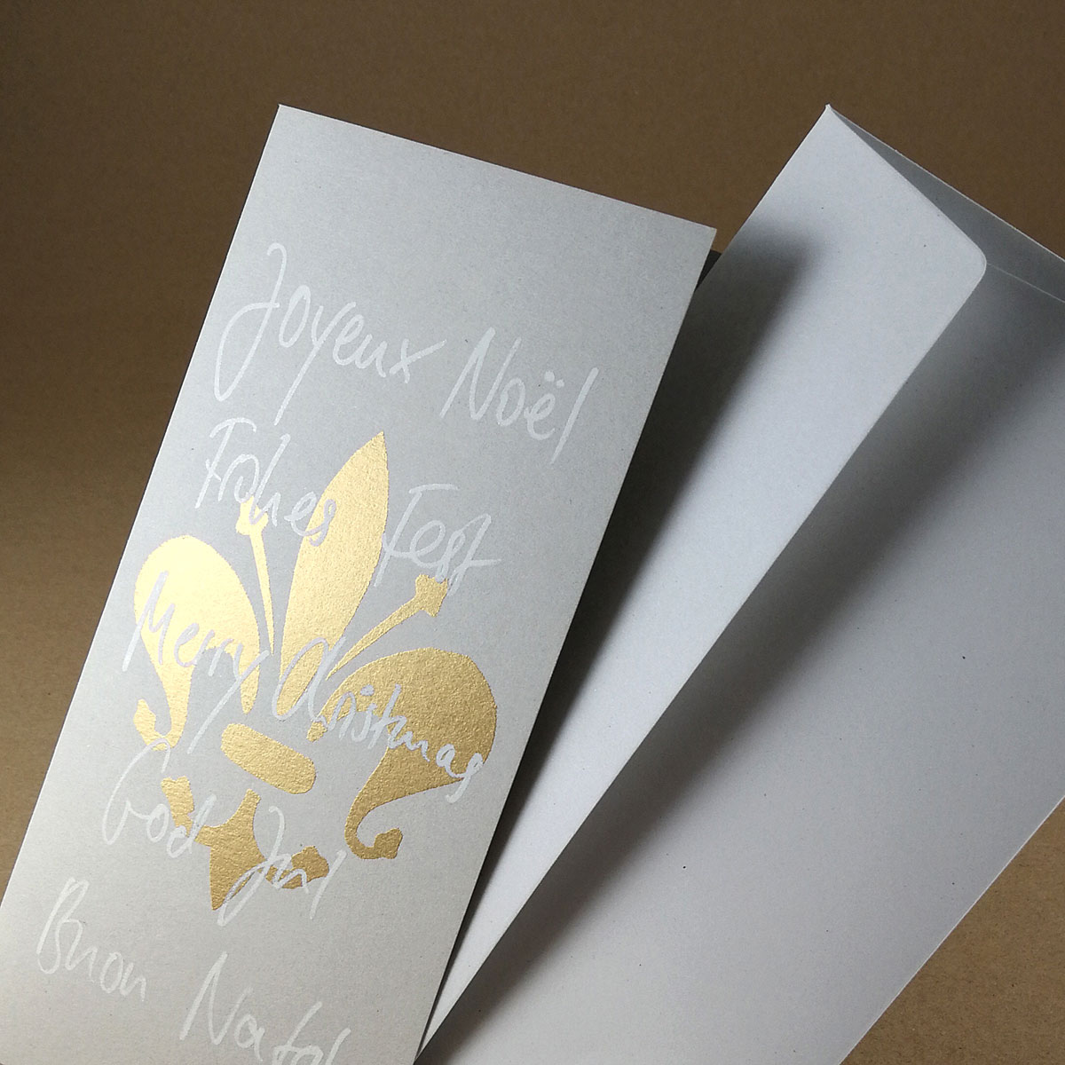 modern Corporate Christmas Cards with envelopes