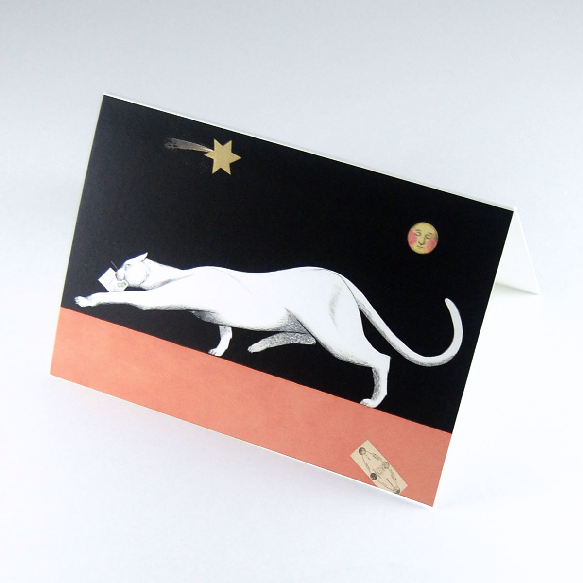 White Cat, German Christmas Cards