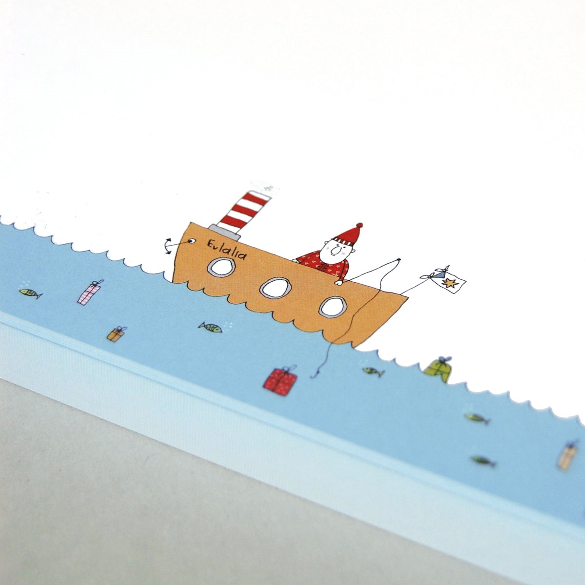 Santa Claus fishing, Christmas Stationery Paper