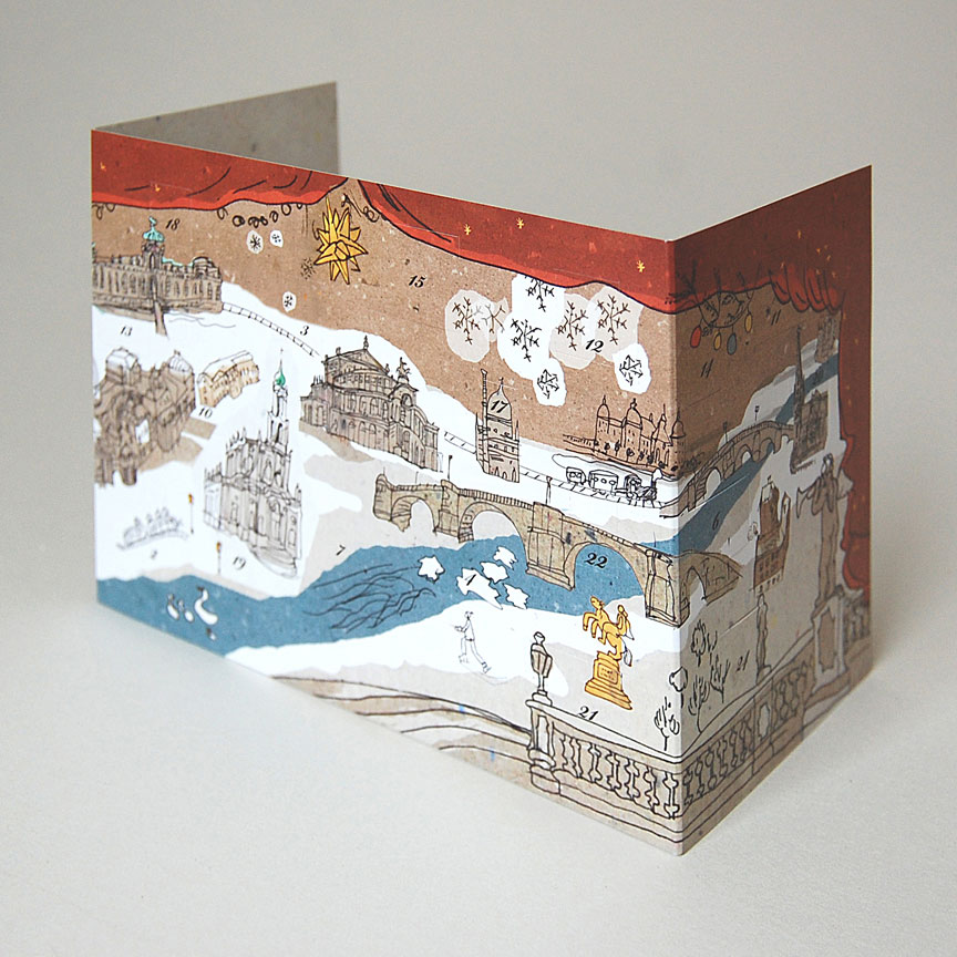 order online the german advent calender with the highlights of Dresden