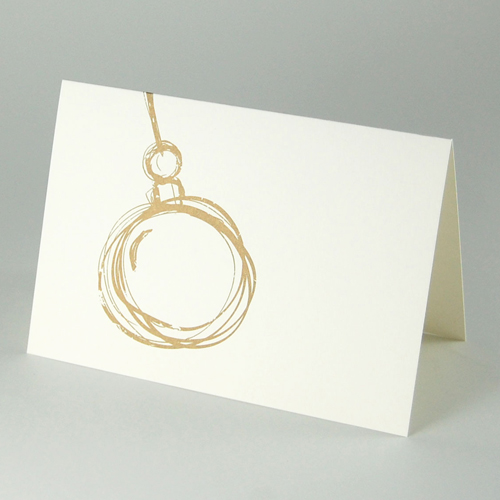 eco friendly christmas cards: Swinging Bauble