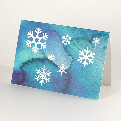 modern christmas cards: Snowflakes