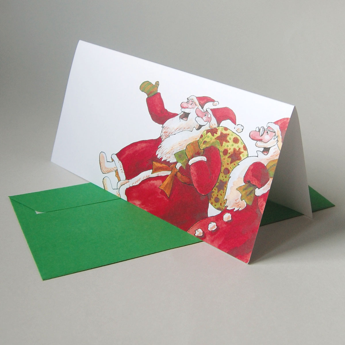 Corporate Christmas Cards with green envelopes